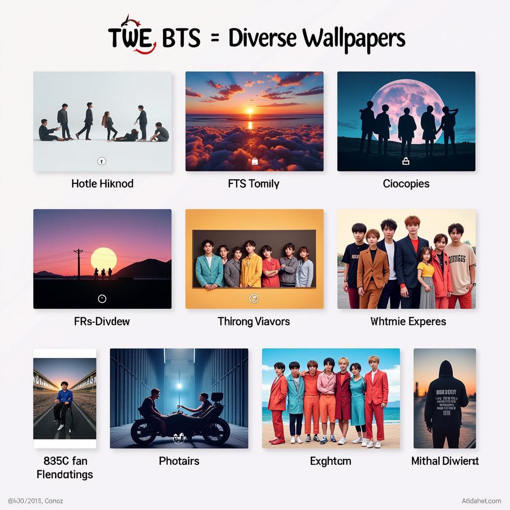 Variety of BTS fan wallpapers