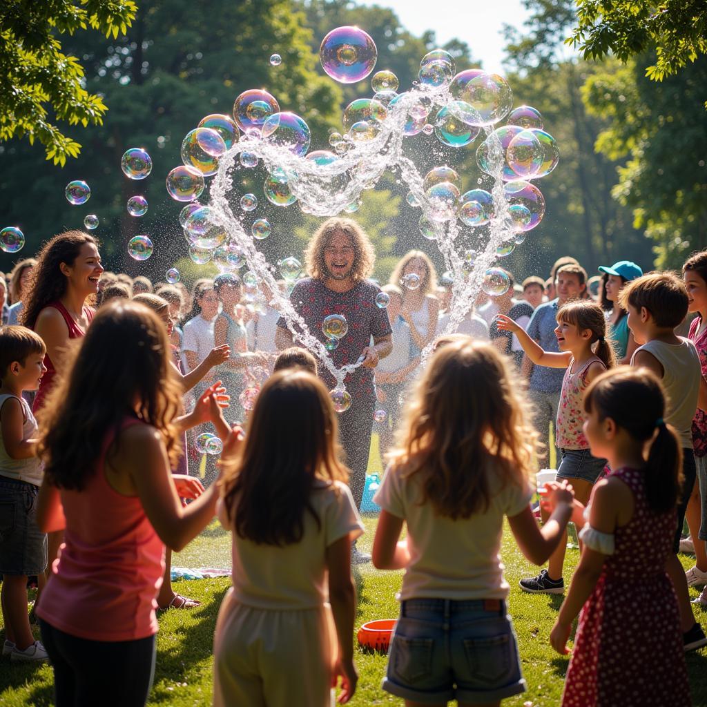 Bubble Artist Performing at an Event