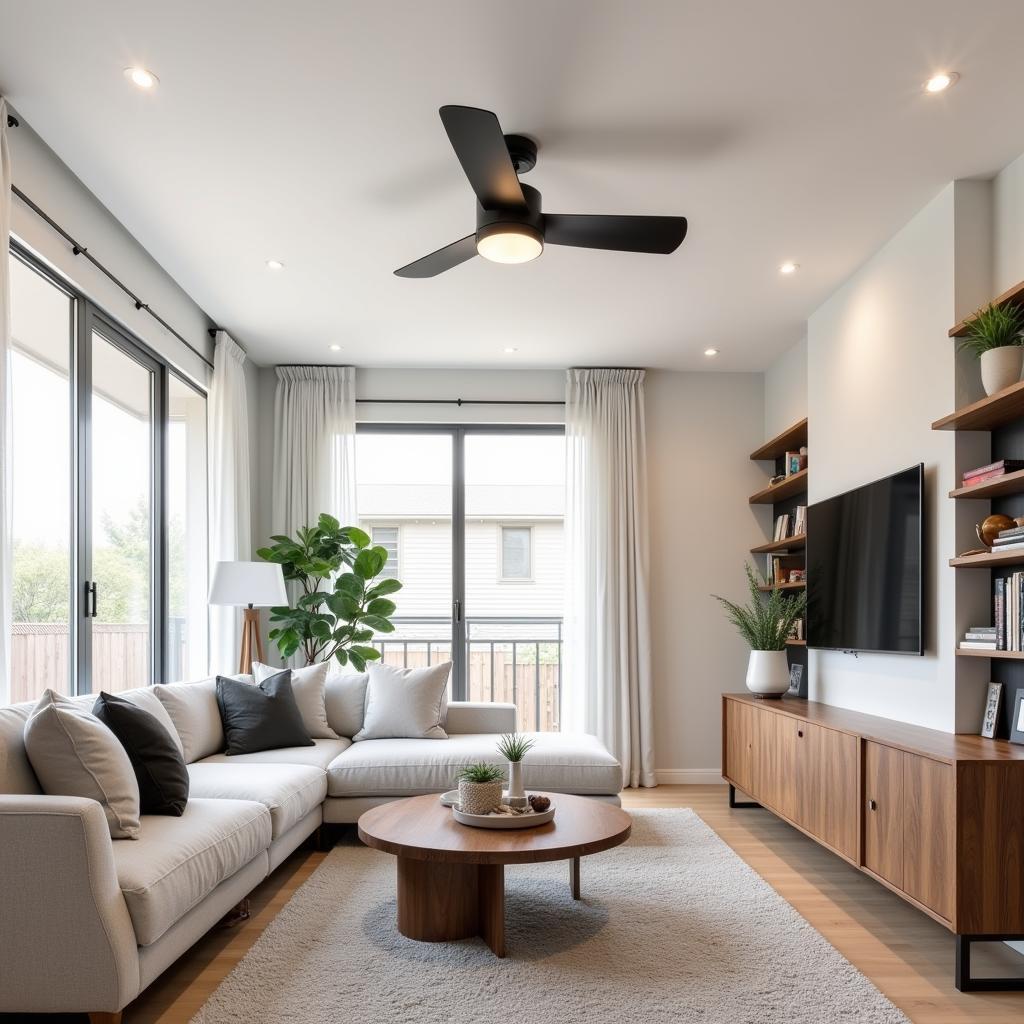 C60-GW Ceiling Fan in a Modern Living Room