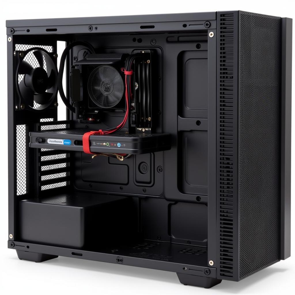 Efficient cable management in a Coolmoon fan case