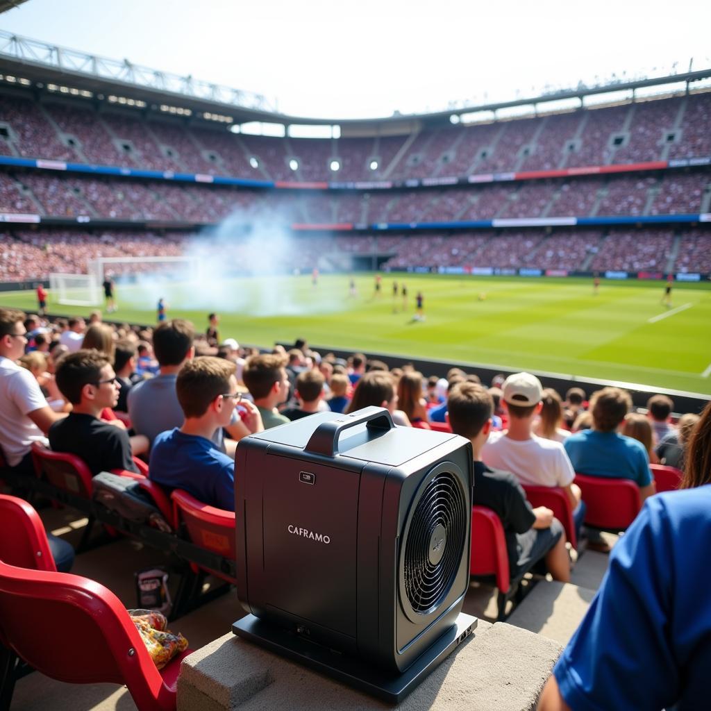 Caframo Bora 748 Fan in a Football Stadium