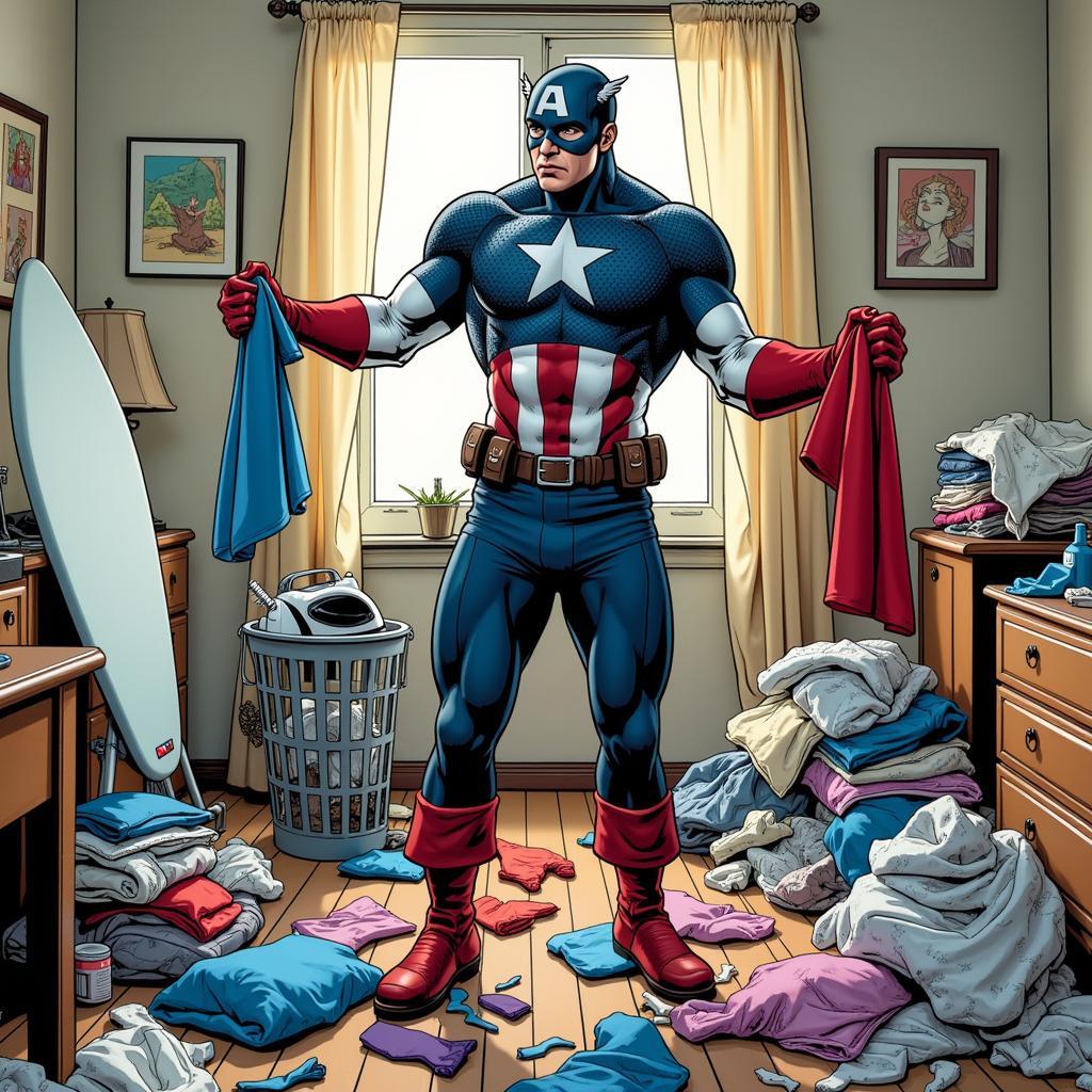 Captain America Laundry Day