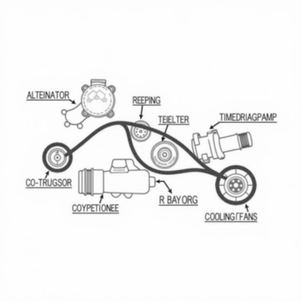 Diagram of a Car Fan Belt System