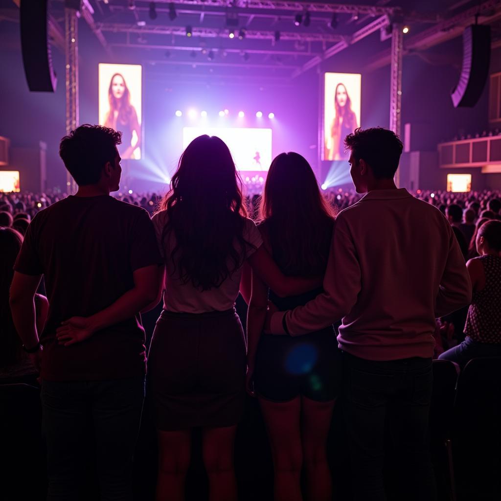 Casual Fans Enjoying a Concert