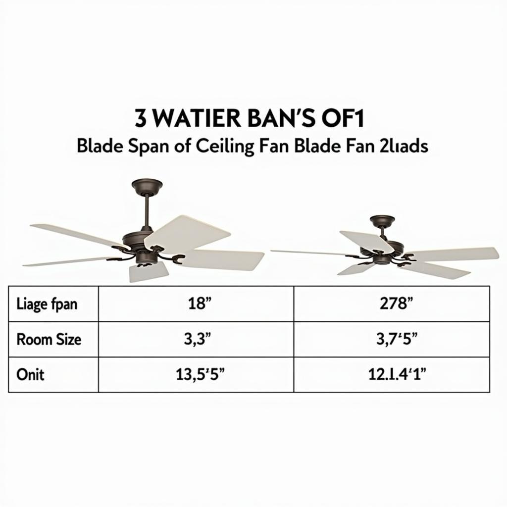 Ceiling Fan Size Comparison for Different Room Sizes