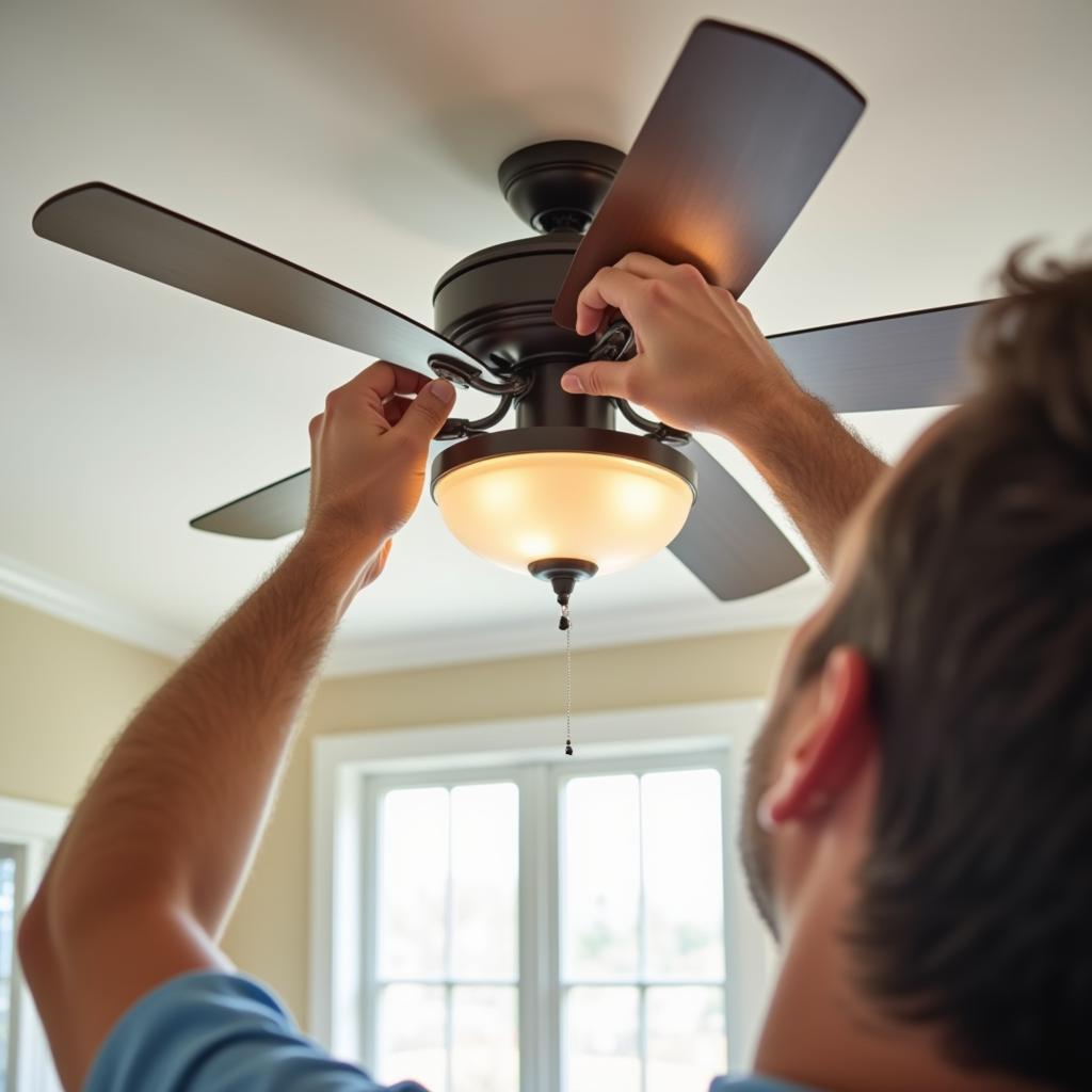 Bedroom Ceiling Fan Light Installation