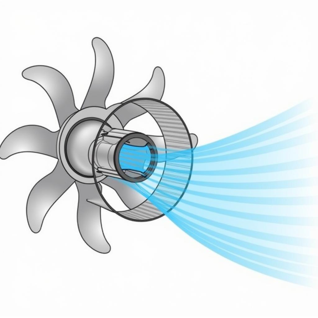 Centrifugal Fan Wheel in Operation