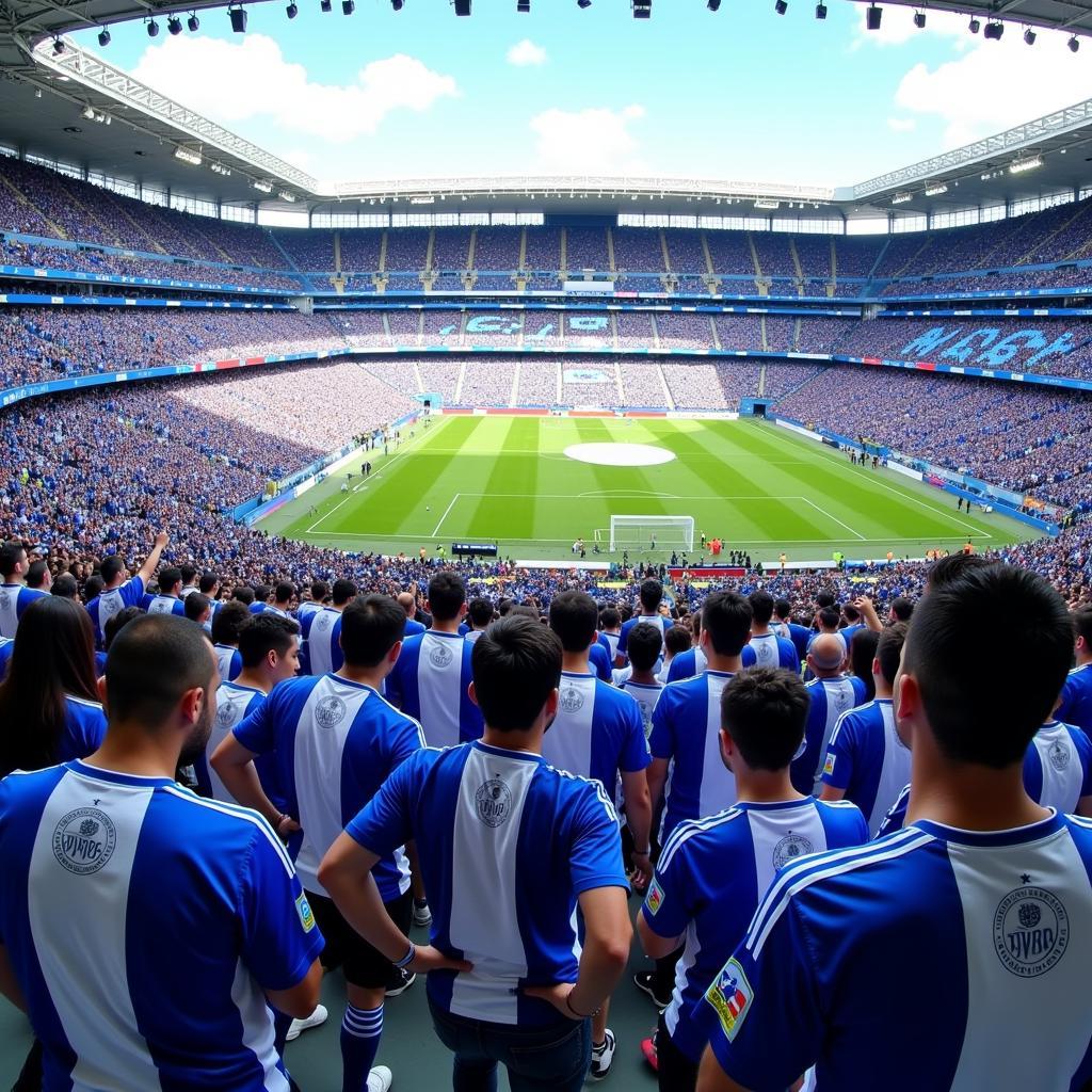 C.F. Monterrey Fans Wearing Jerseys at Estadio BBVA