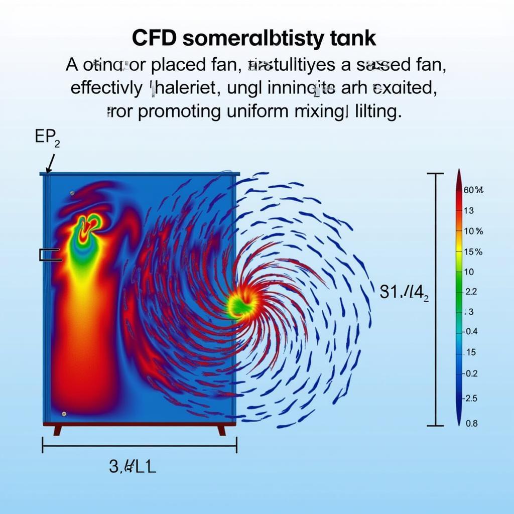 CFD Simulation Showing Optimized Mixing in a Tank with Fan Flow