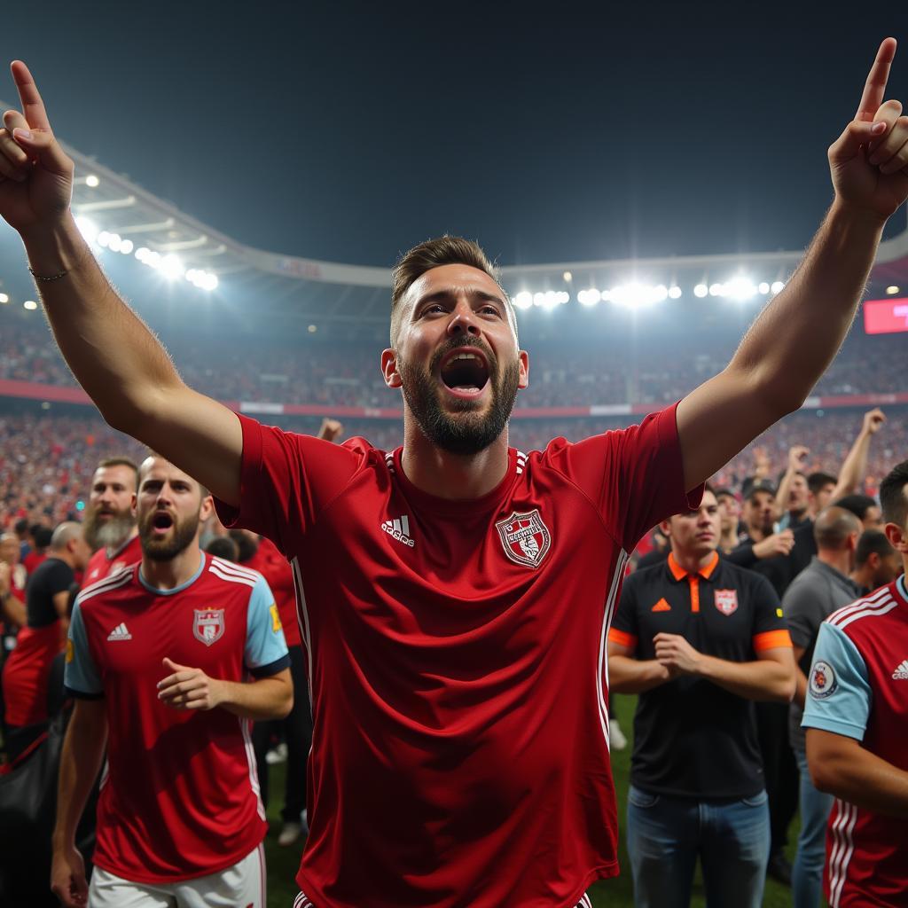 Chanceux Fan Celebrating a Goal