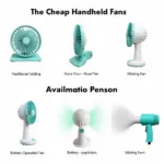 Variety of Cheap Handheld Fans