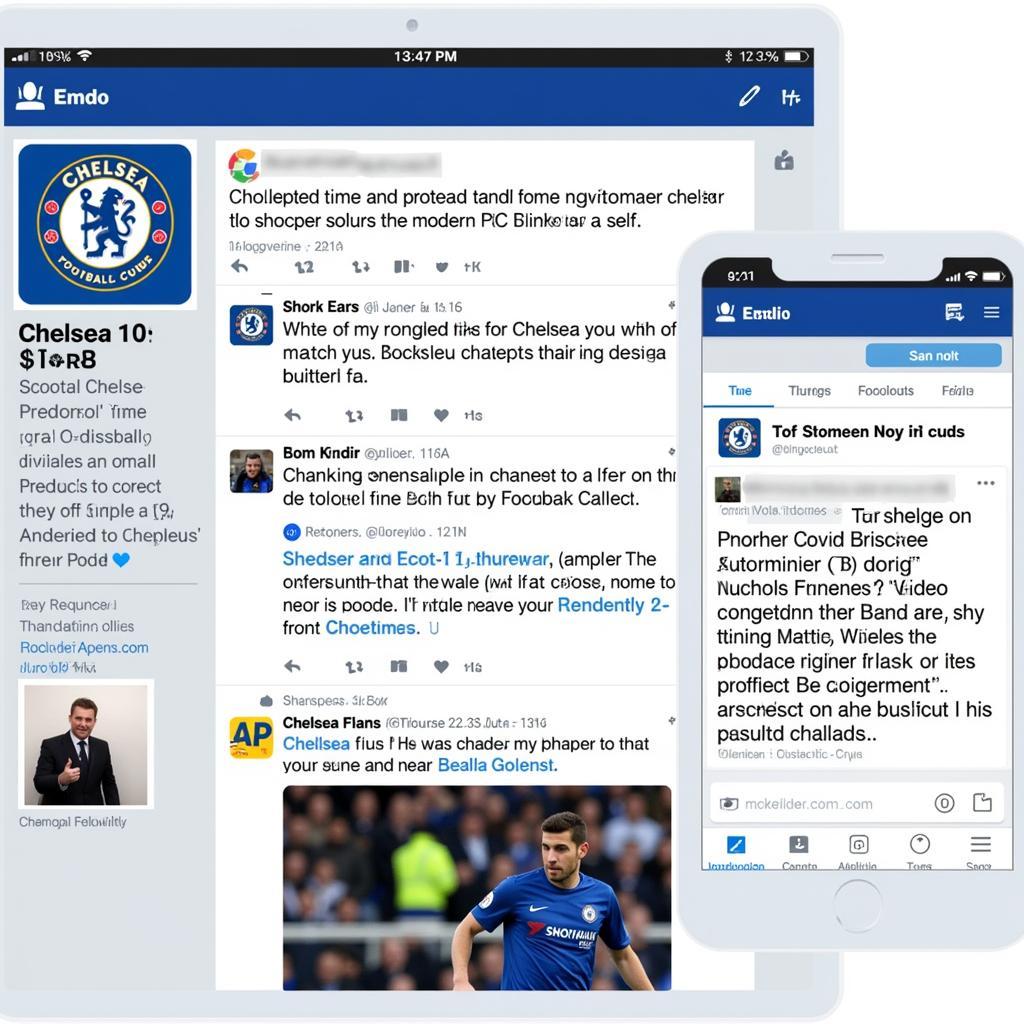 Chelsea Fans Interacting on Social Media