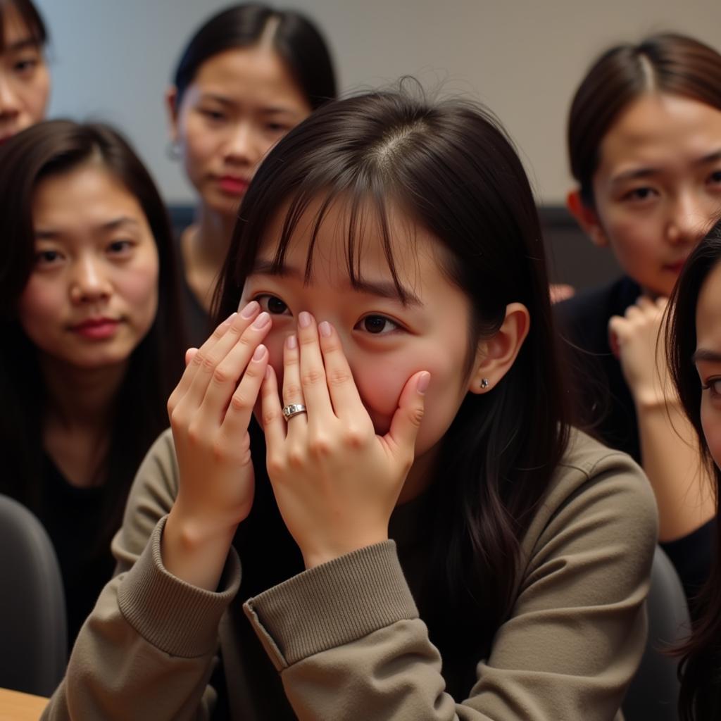 Chi Pu crying at her fan meeting