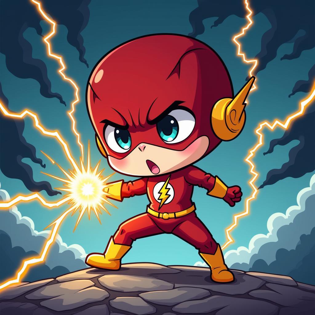 Chibi Flash Lightning Pose