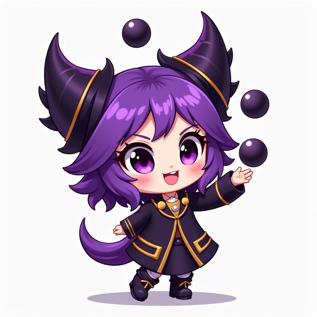 Chibi Syndra manipulating her Dark Spheres