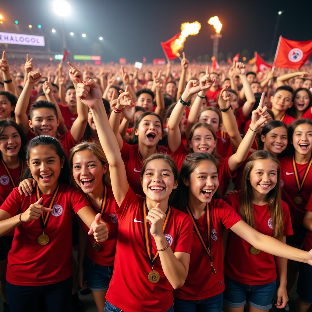 Chipu fans celebrating a victory