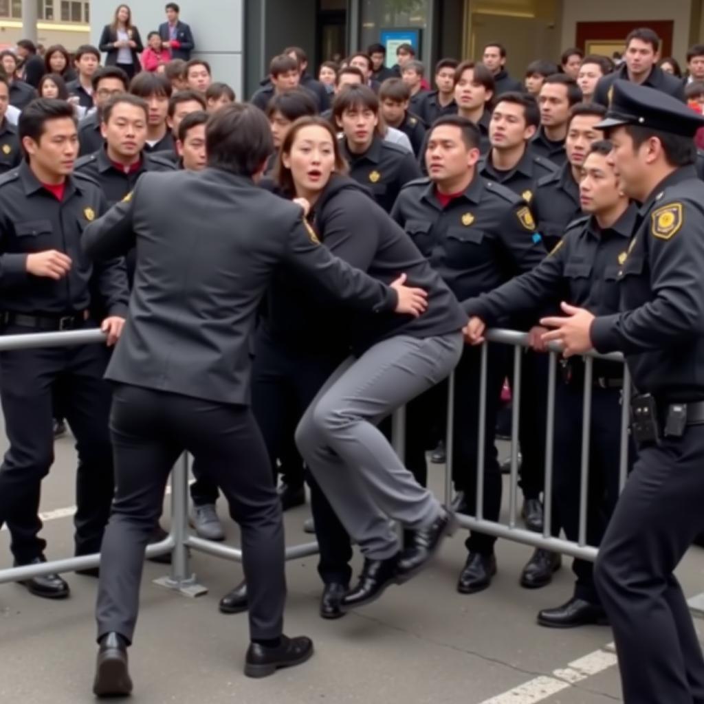 Fan breaching security to reach Choi Si Won