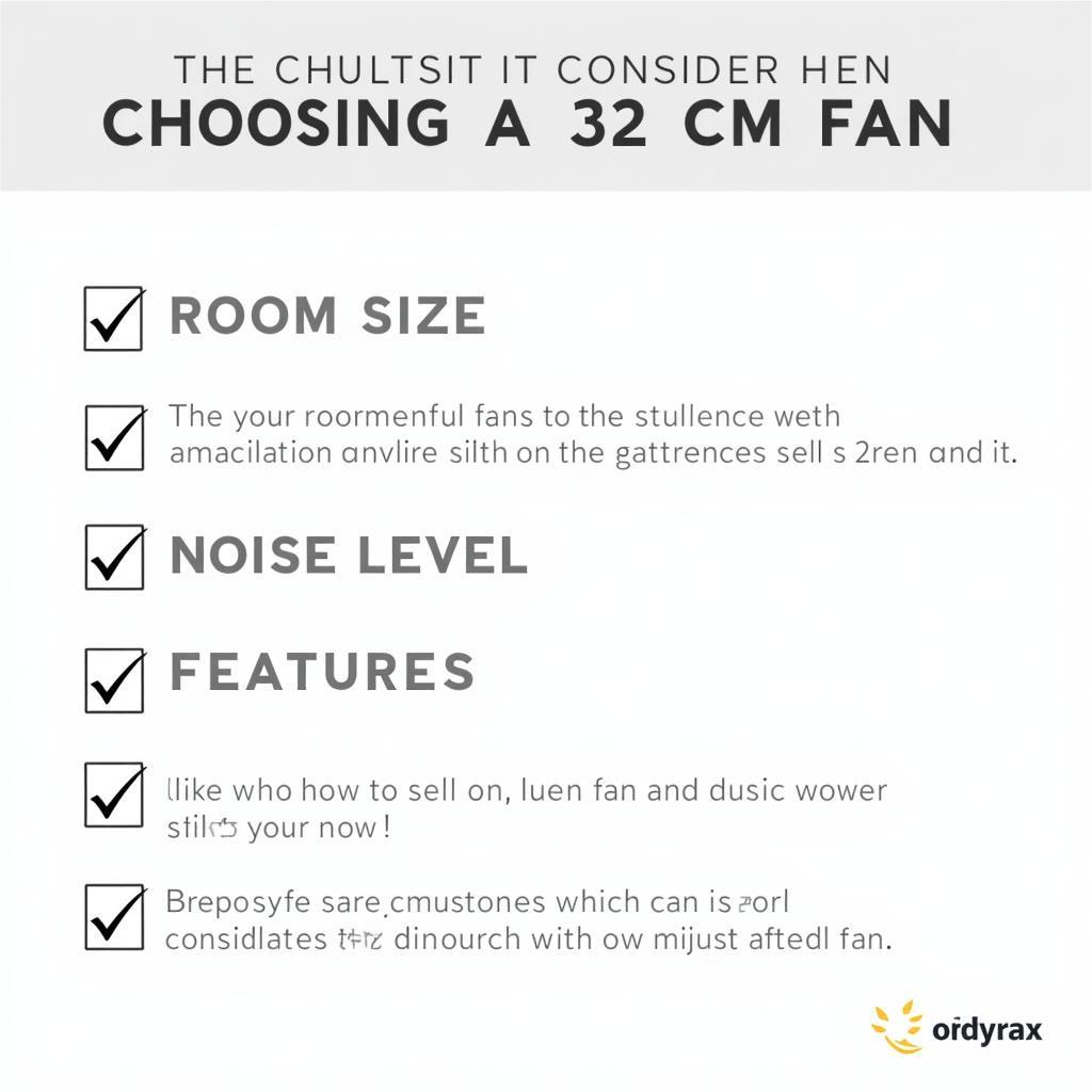 Factors to Consider When Choosing a 32cm Fan