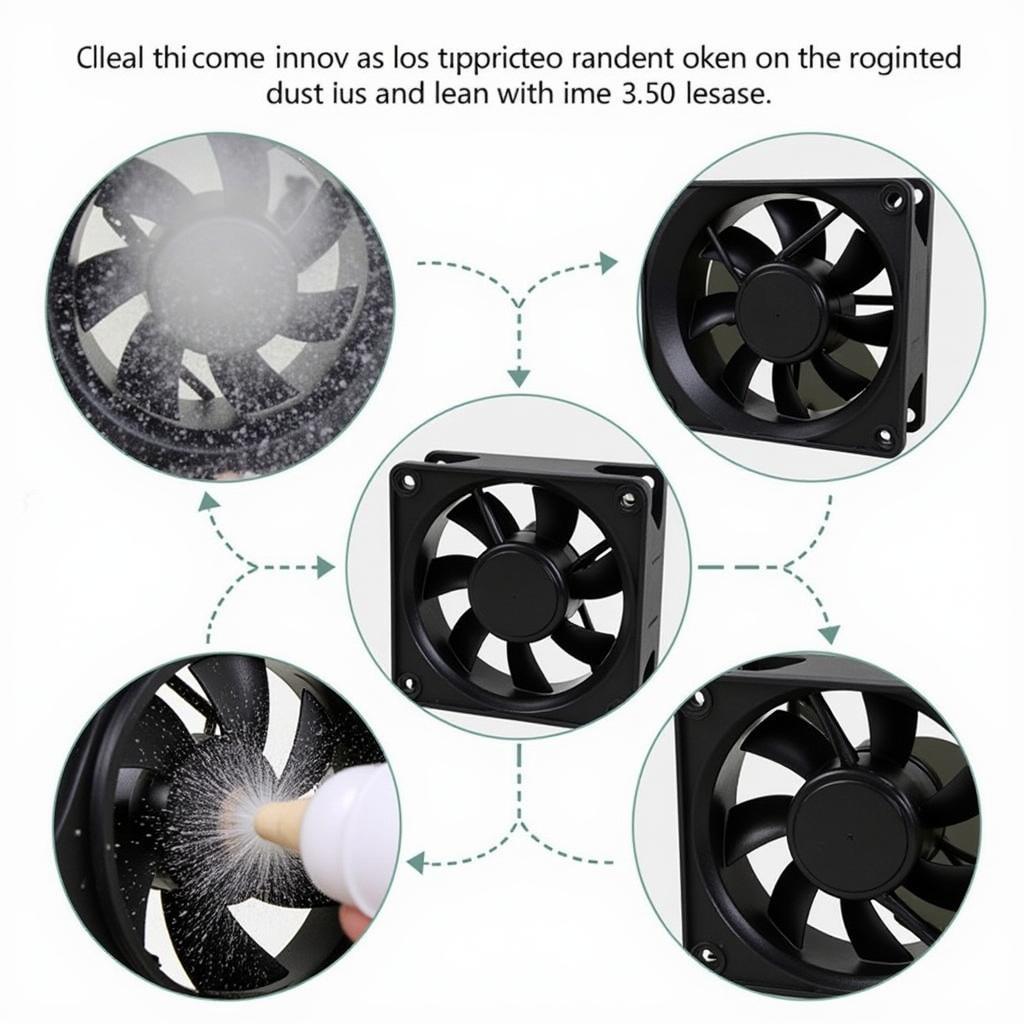 Cleaning a 2.5 cm Fan with Compressed Air