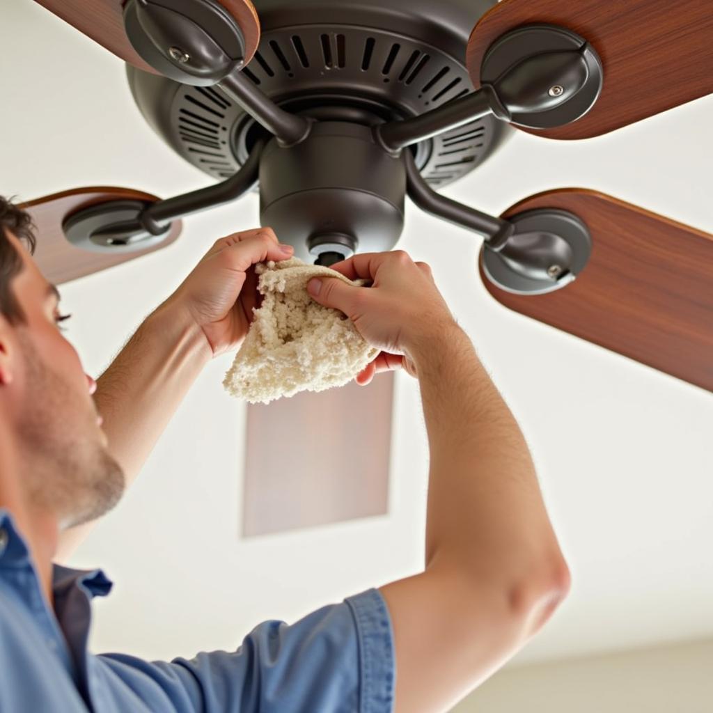 Cleaning Ceiling Fan Blades