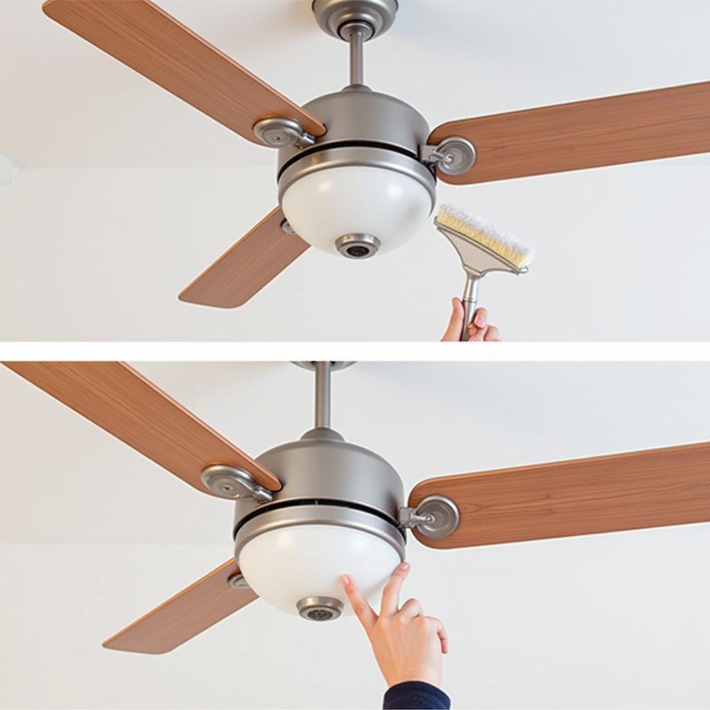 Cleaning Ceiling Fan Blades for Better Airflow