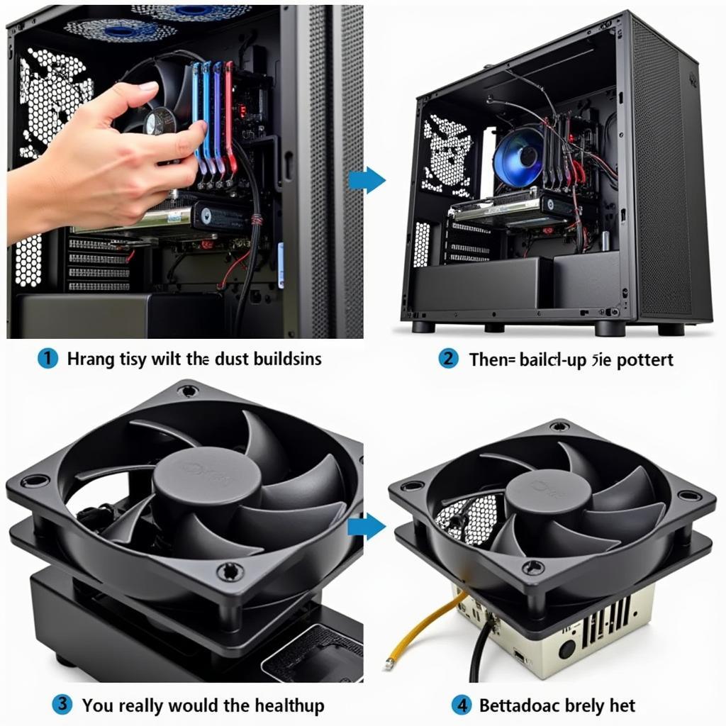 Cleaning computer fans for better airflow