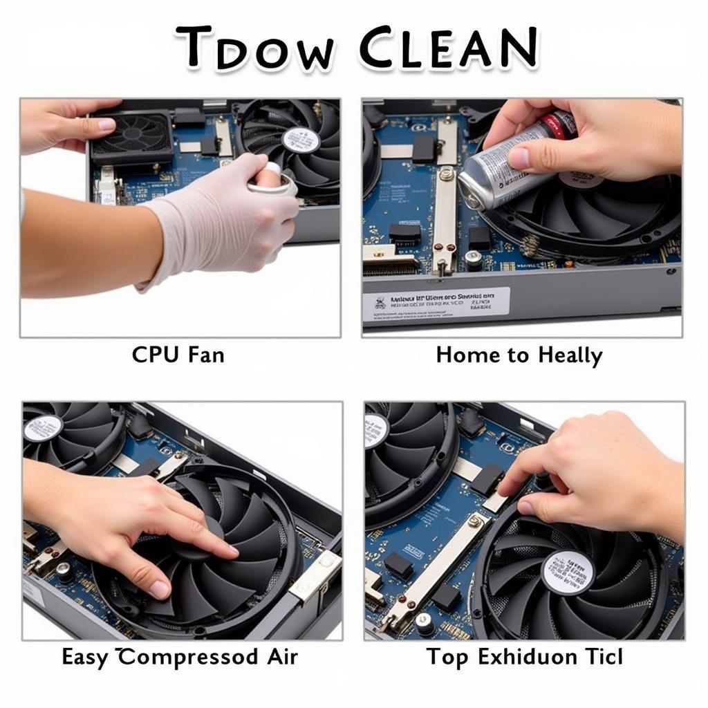 Cleaning a CPU Fan with Compressed Air