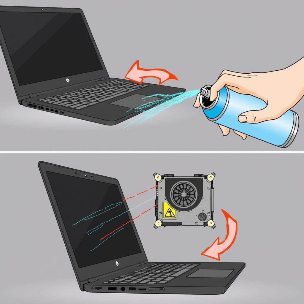 Cleaning a Laptop Fan with Compressed Air