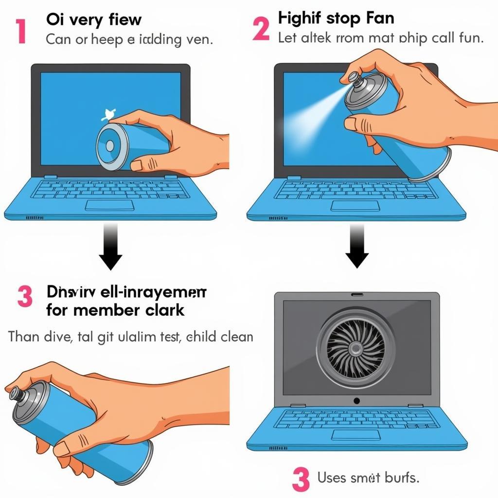 Cleaning Laptop Fan with Compressed Air