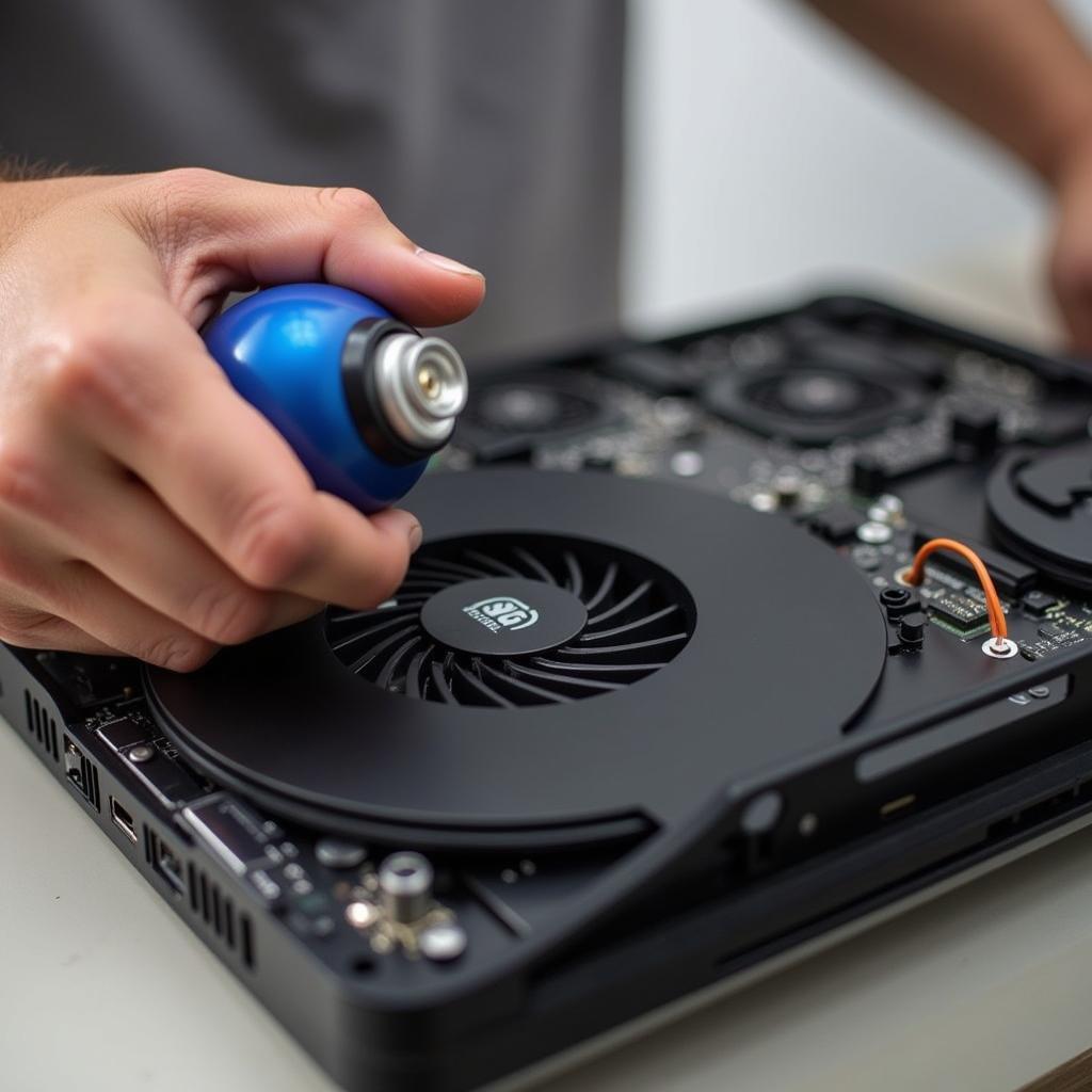 Cleaning the laptop fan to achieve optimal cooling performance