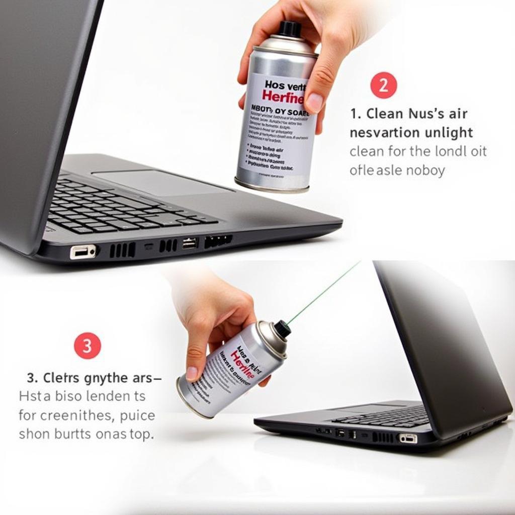 Cleaning Laptop Vents with Compressed Air