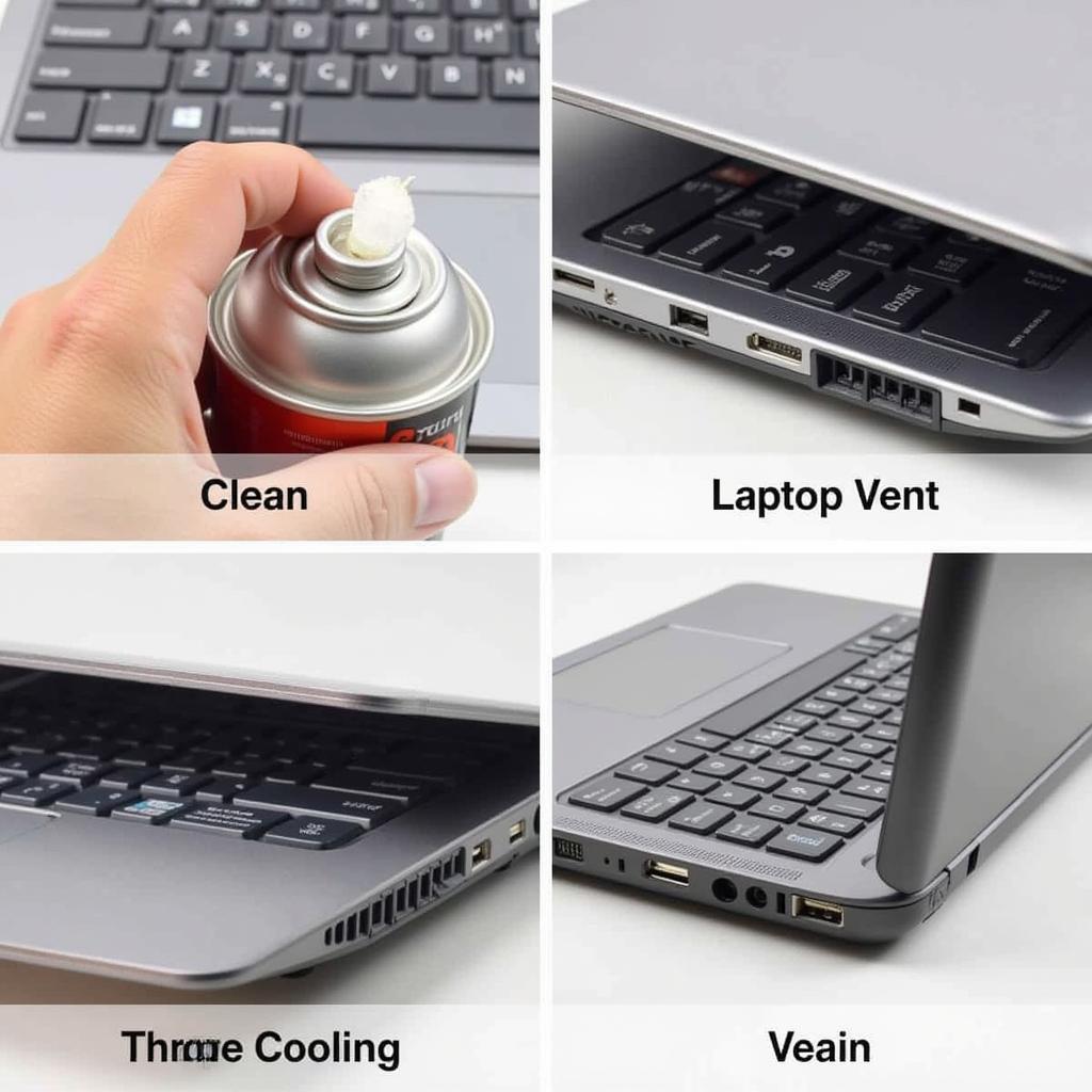 Cleaning Laptop Vents with Compressed Air