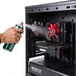 Cleaning a PC Fan with Compressed Air