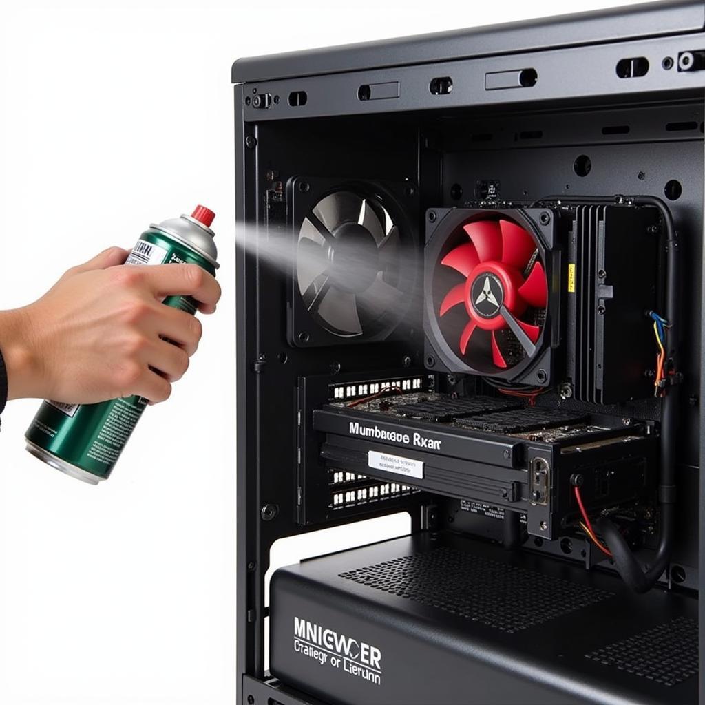 Cleaning a PC Fan with Compressed Air