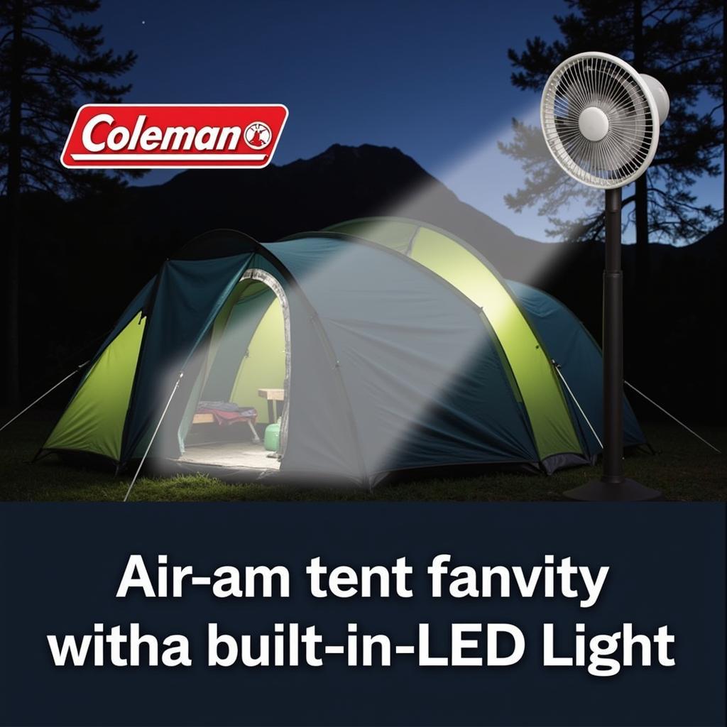 Coleman Tent Fan with Integrated LED Light