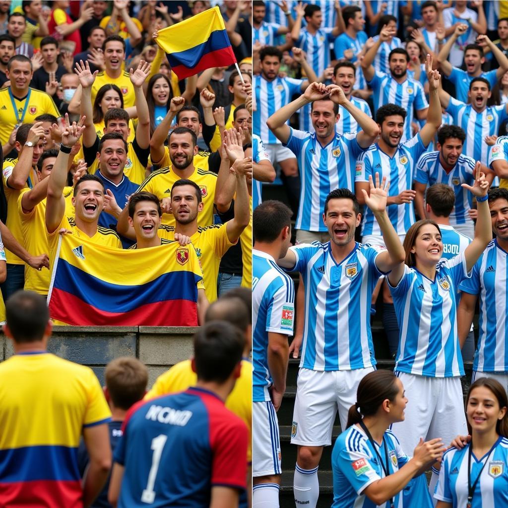 Colombia Argentina Fan Interactions: Positive and Negative Examples