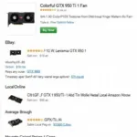 Colorful GTX 950 Ti 1 Fan Price Comparison across Different Marketplaces