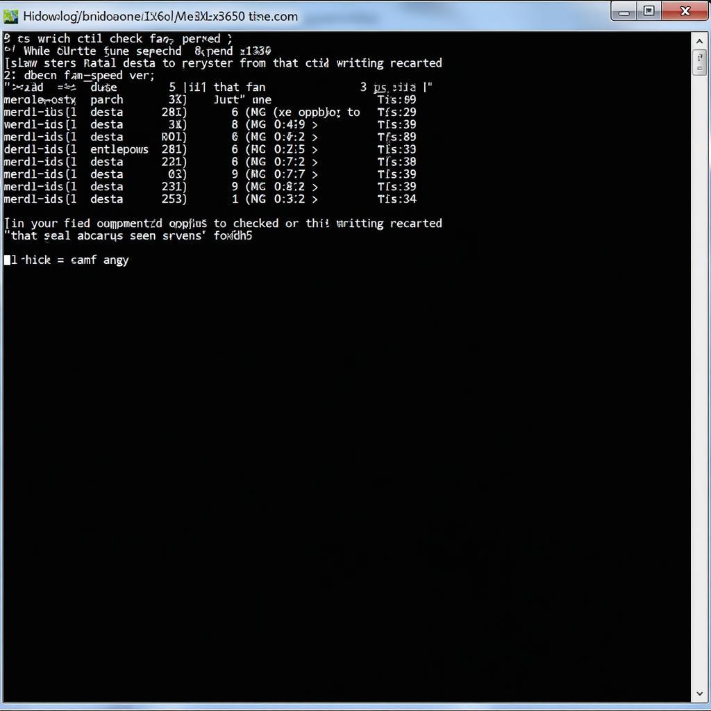 Command-line interface to check fan x3650