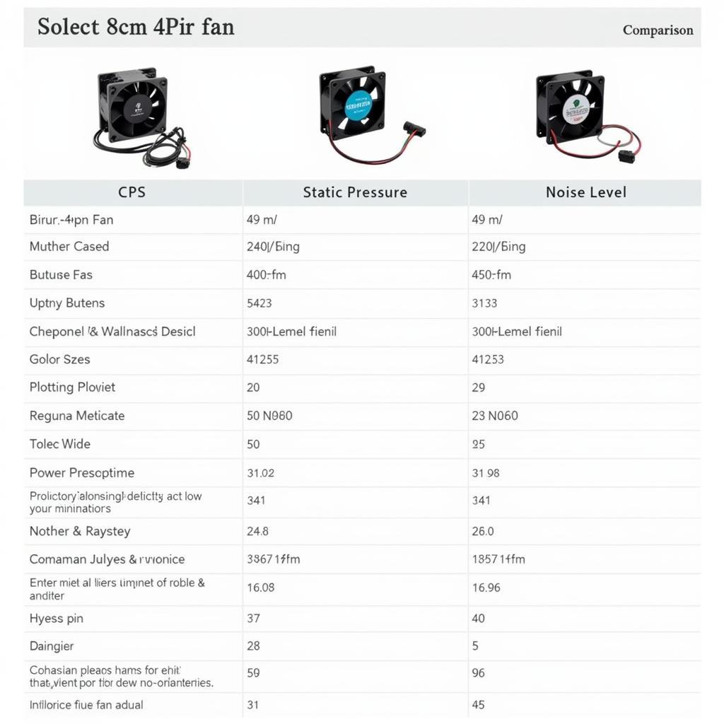 Comparing Different 8cm 4pin Fans