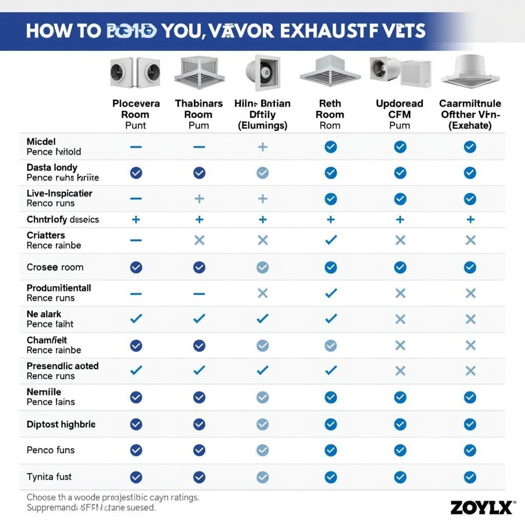 Comparing Exhaust Fan CFM Ratings