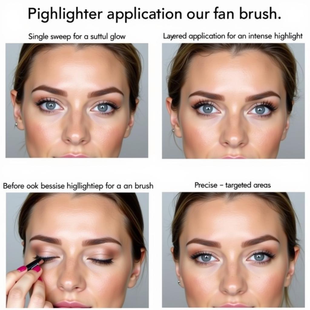 Comparing Different Highlighter Application Techniques Using a Fan Brush