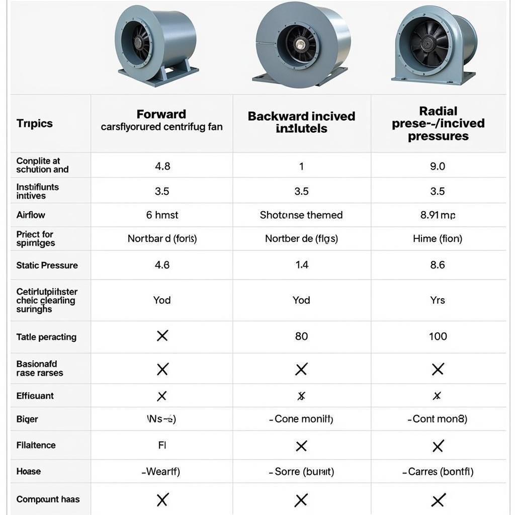 Comparison of Centrifugal Fan Types