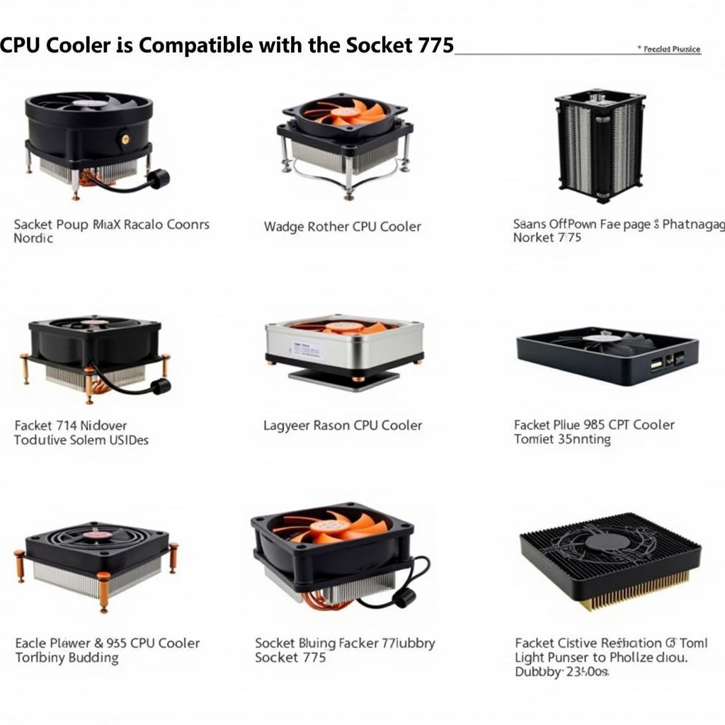 Various Compatible Socket 775 Coolers