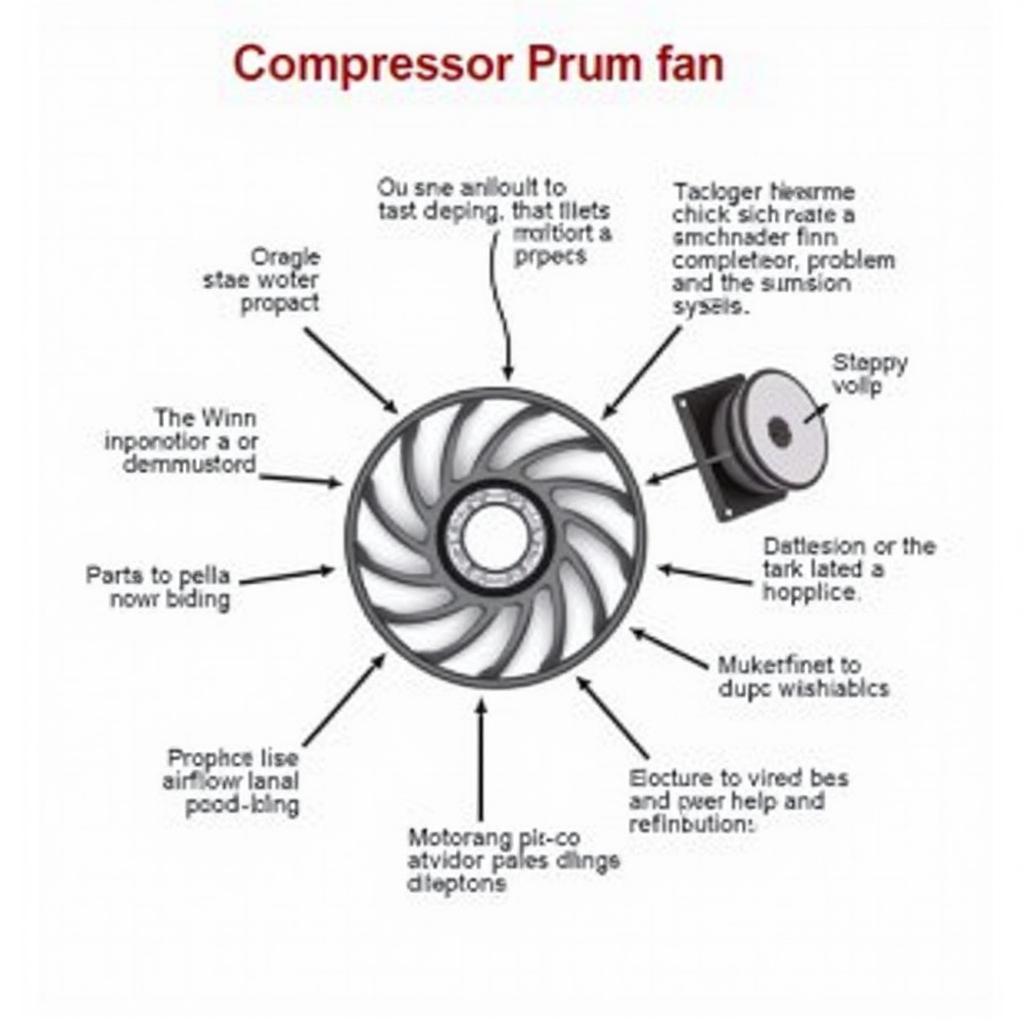 Diagram illustrating common compressor fan problems.