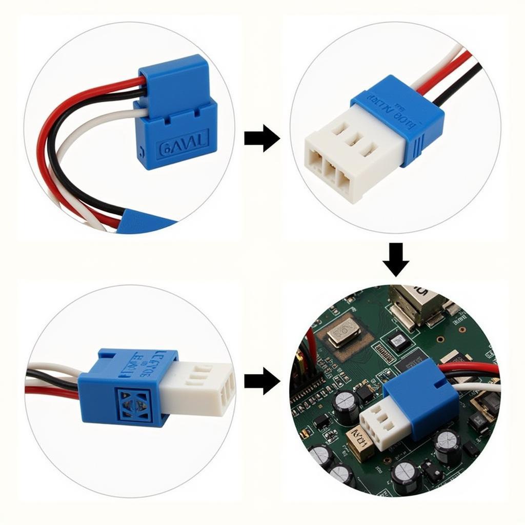 Connecting a 4-pin fan to the motherboard.