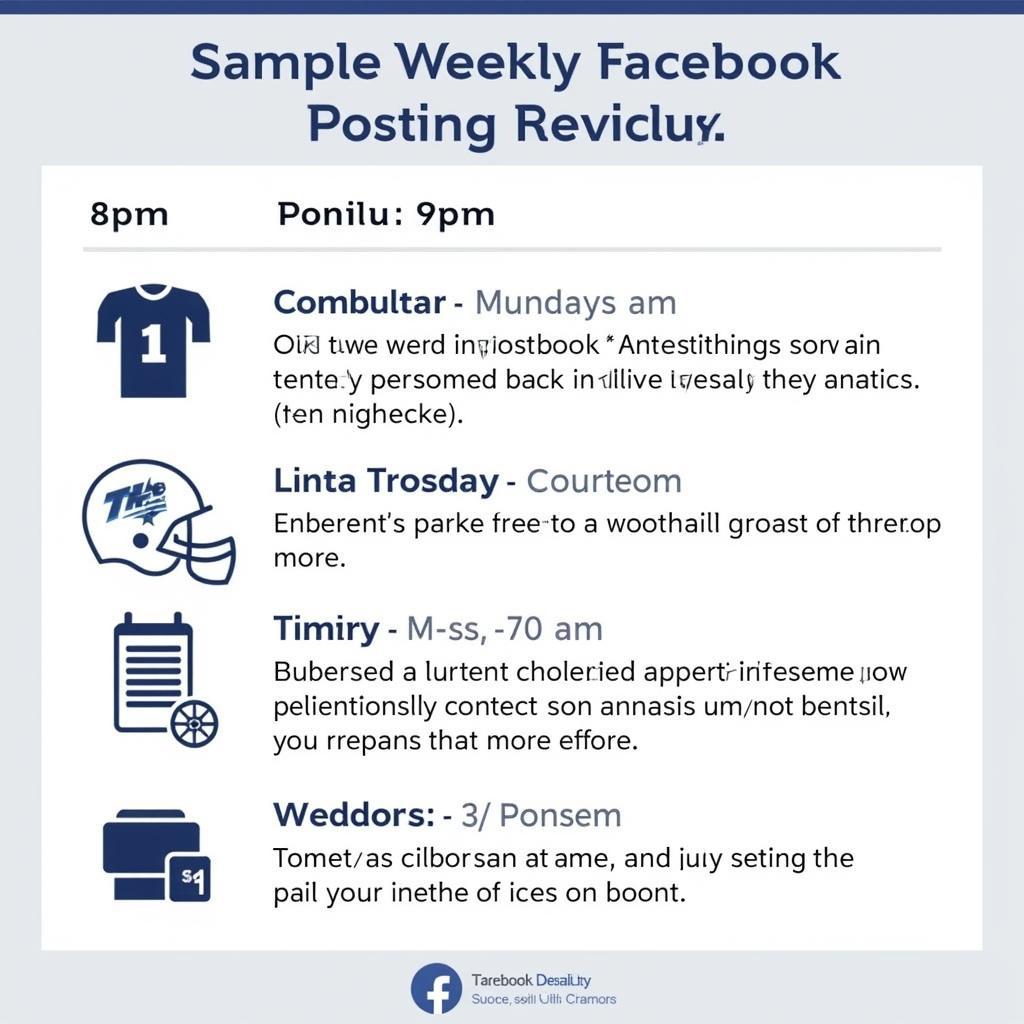 Maintaining a Consistent Facebook Posting Schedule for Football Content