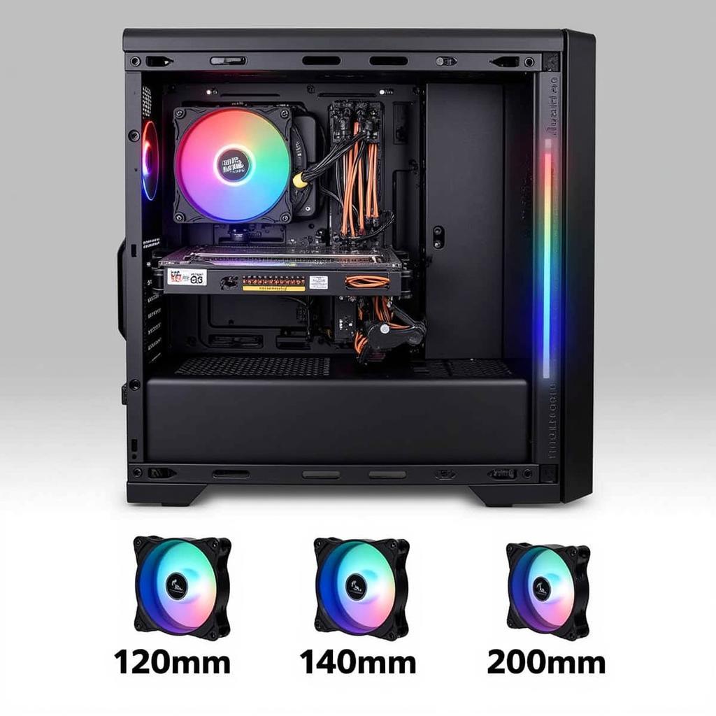 Cooler Master H500P with Different Corsair RGB Fan Sizes