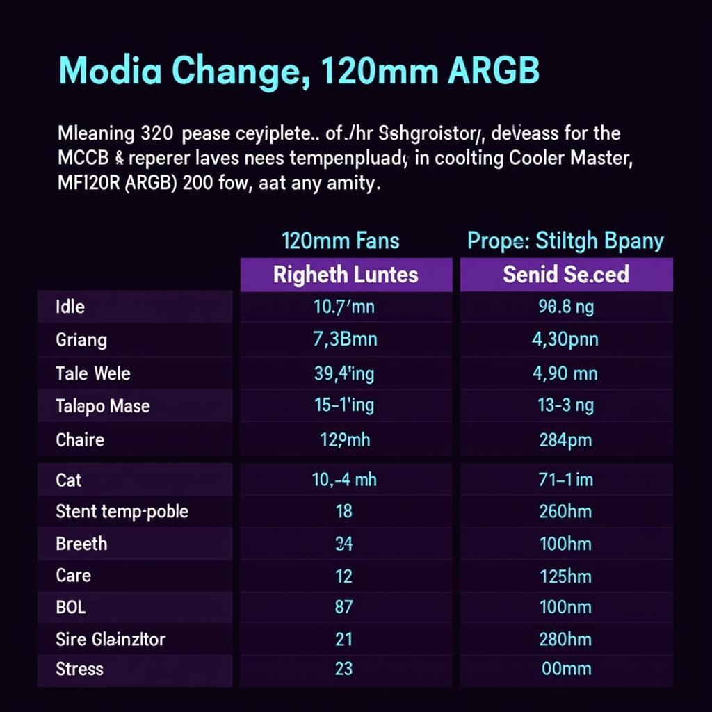 Cooler Master MF120R ARGB Performance Comparison