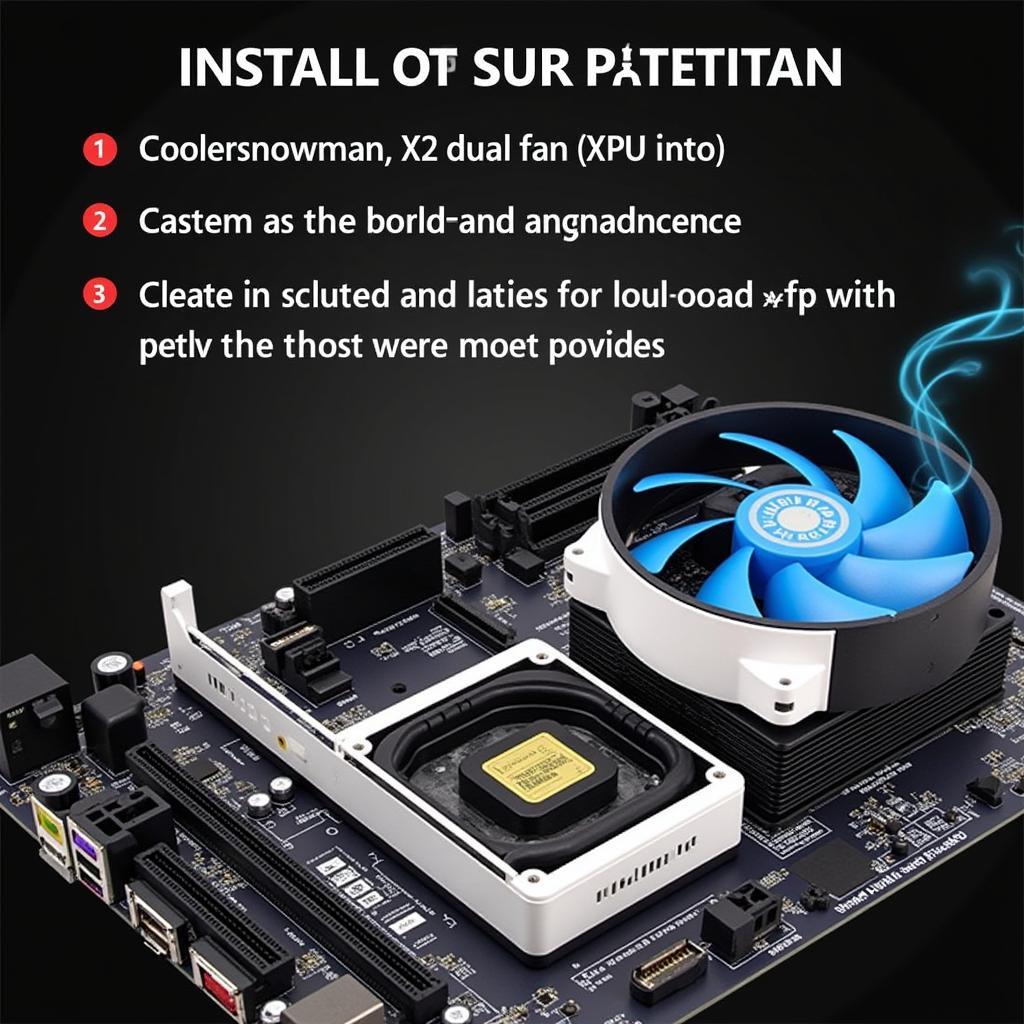 Installing the Coolersnowman X2 Dual Fan on a motherboard