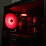 Coolman 12cm 15 LED Red Fan Installed in PC Case